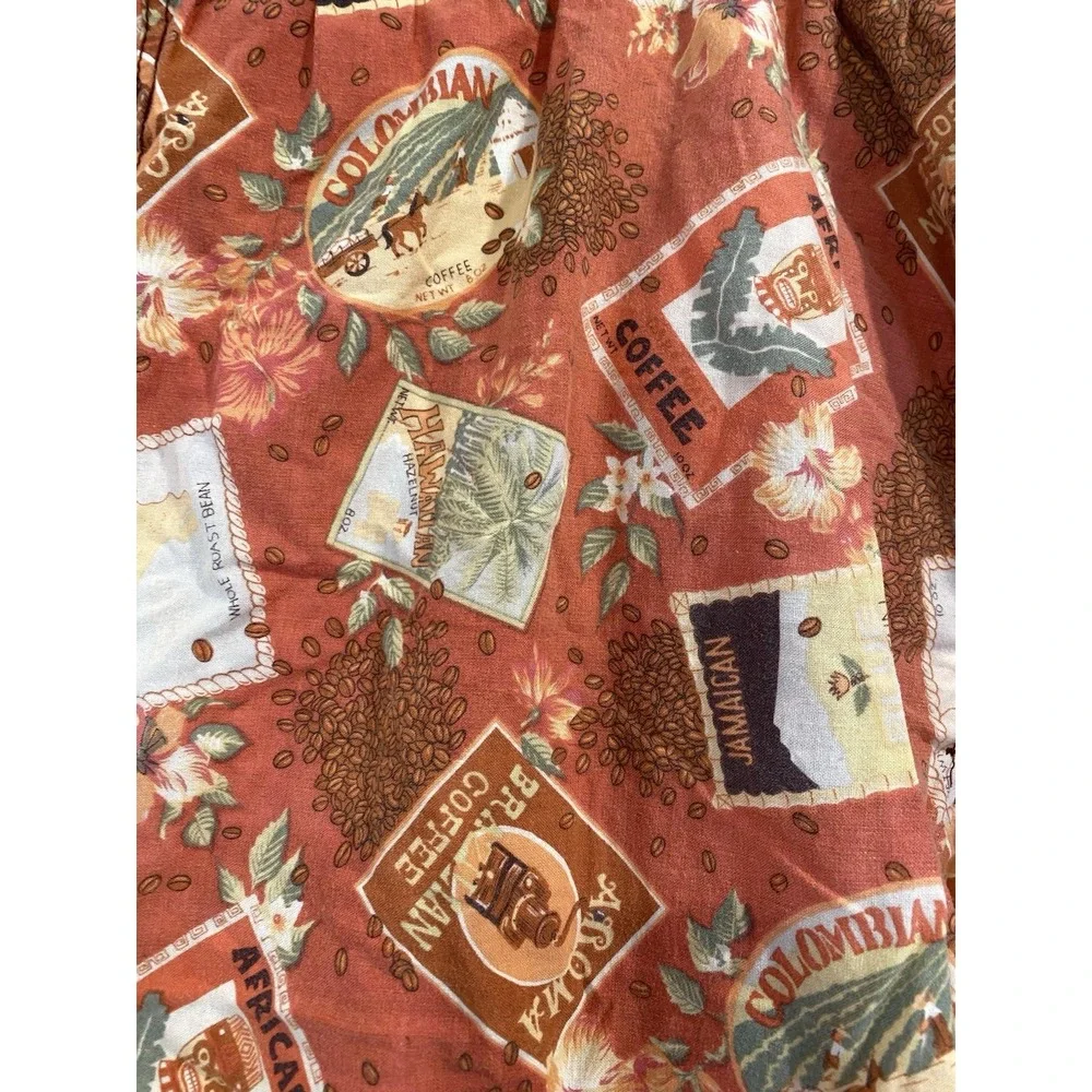 Vintage 1990s SunSports Hawaii‎ Men's Large Swim Trunks Coffee Theme Shorts USA